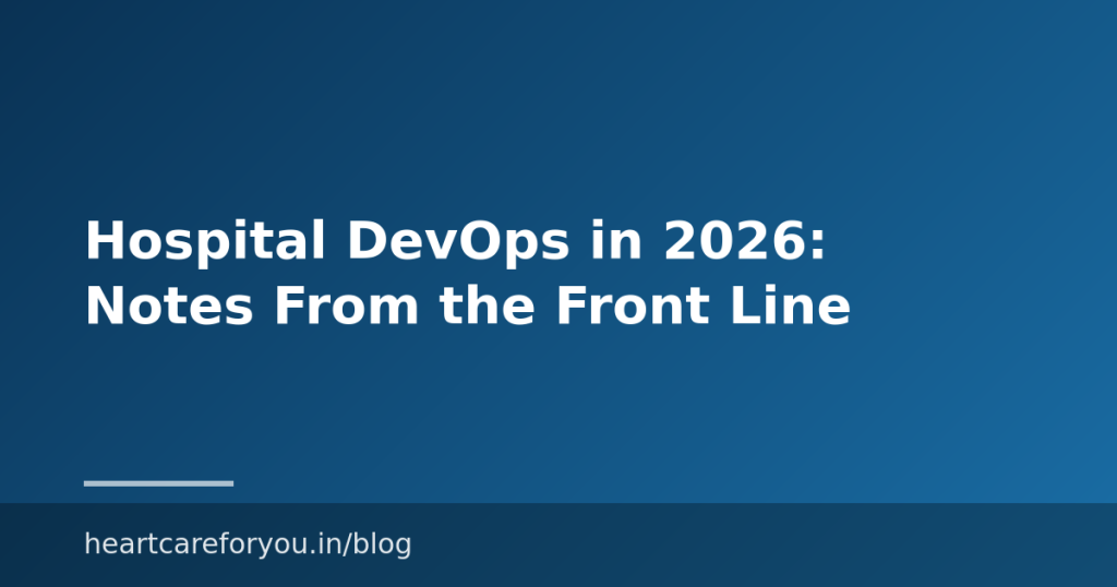 Hospital DevOps in 2026: Notes From the Front Line